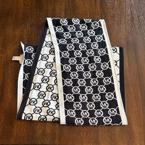 Michael Kors Monogram Black and White Scarf